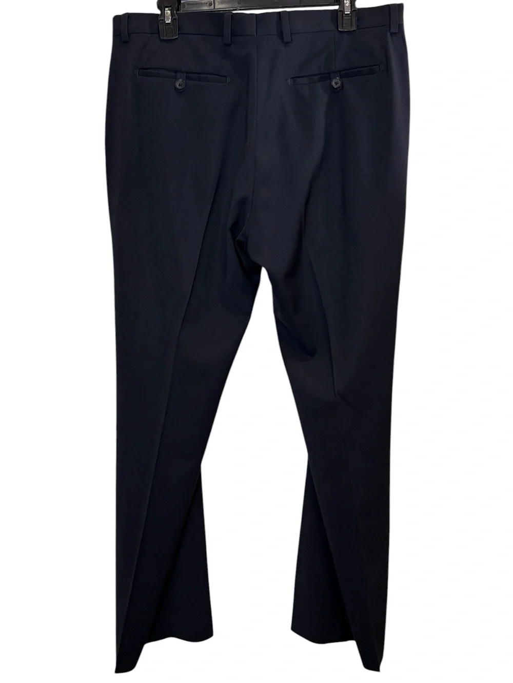 Banana Republic Tailored Fit Men's Wool Herringbone Black Dress Trousers 34/32